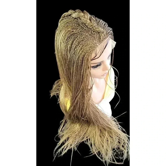 Micro Million Braided  Wig – Honey Blonde Full Lace. Yassine - Picture 10 of 15